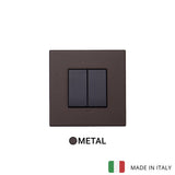 Vimar Eikon Metal 2 Gang Switch - Dark Bronze - 16A - PHOTO 3