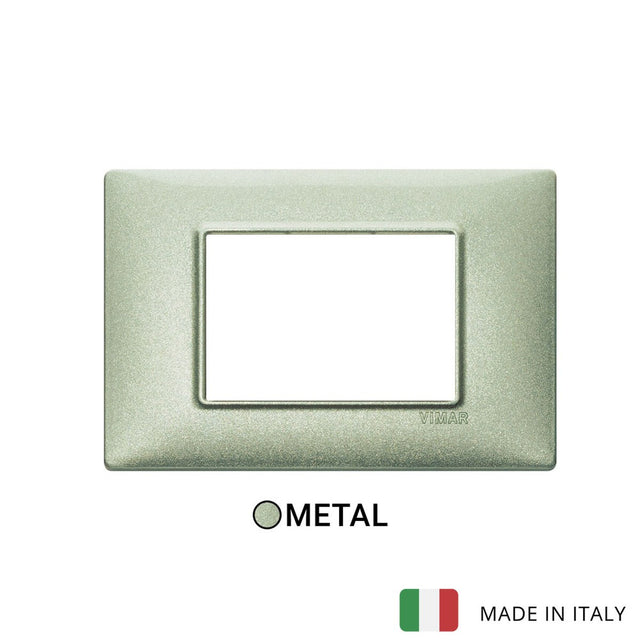 Vimar Plana Plate 3M Metal Metallized Green
