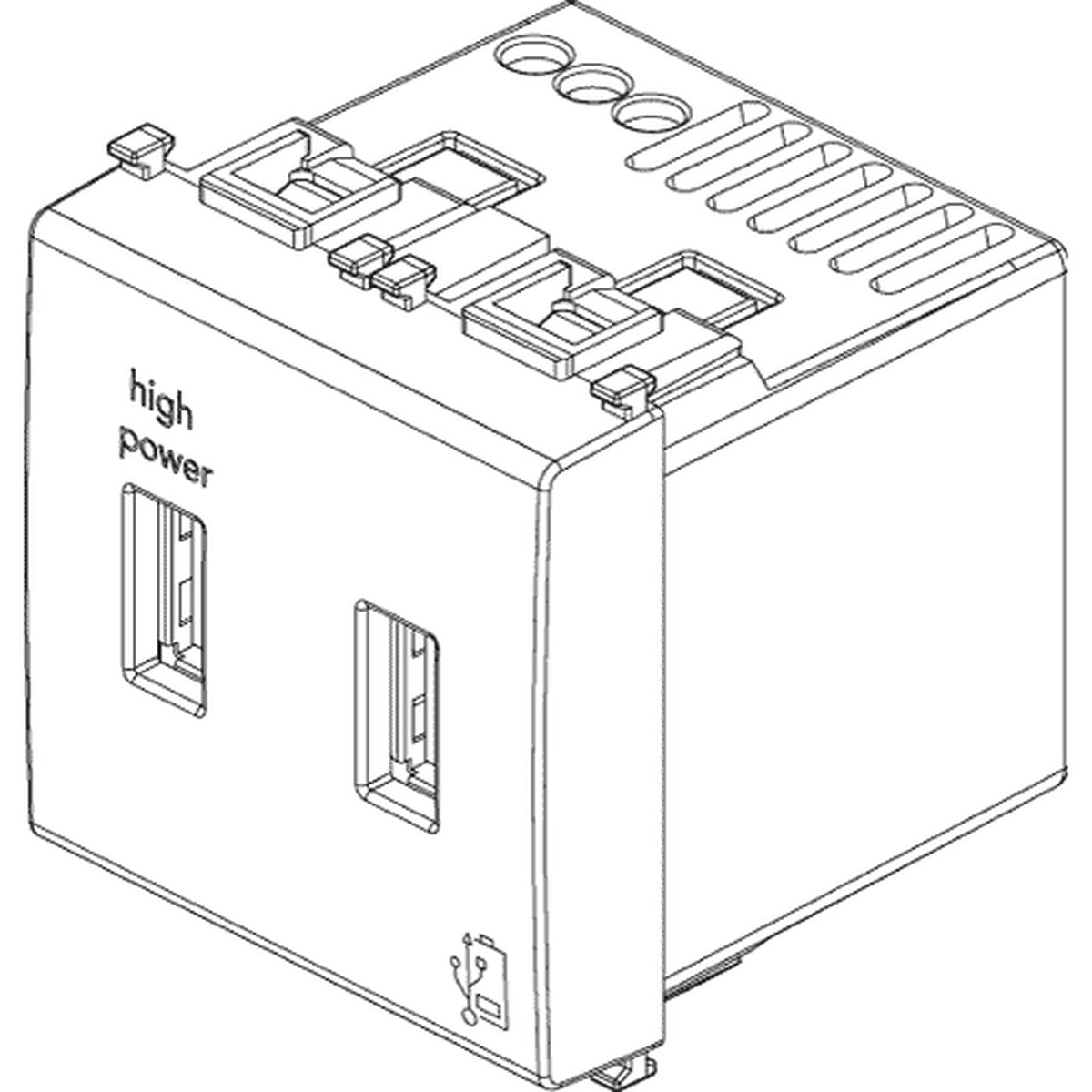 Plana USB Supply Unit 2M 5V 1A White - PHOTO 1