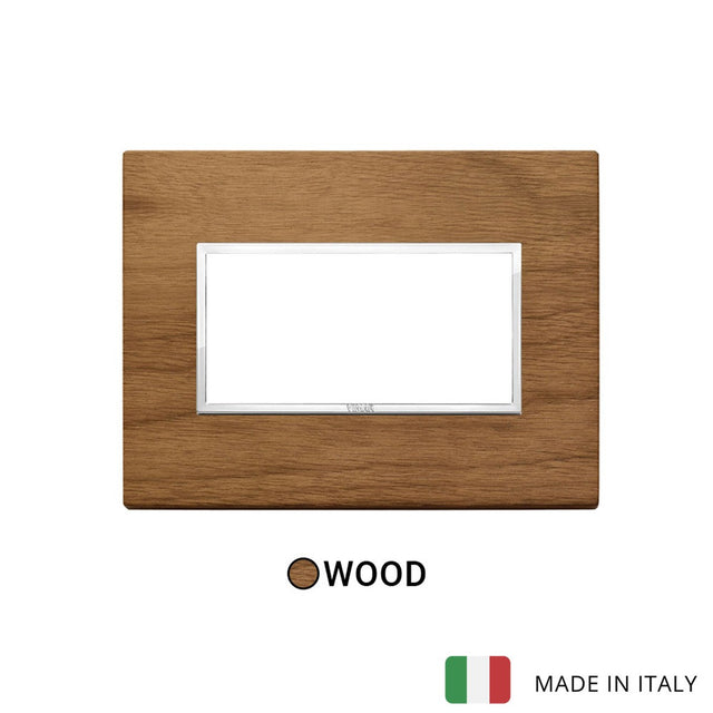 Vimar Eikon Evo Plate 4M Wood Italian Walnut