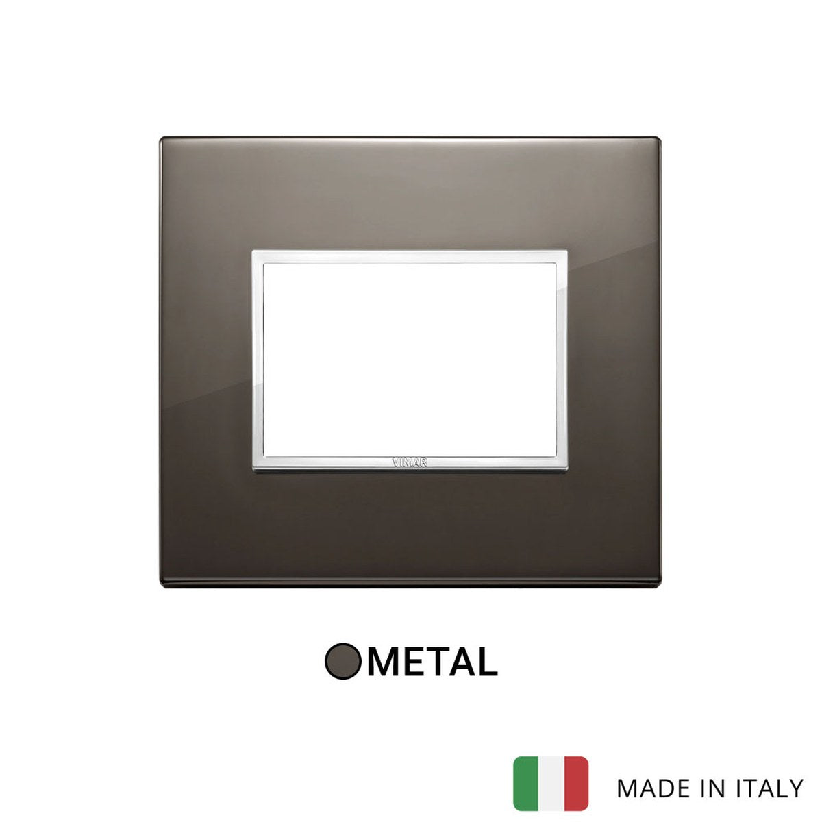 Vimar Eikon Evo Plate 3M Aluminium Black Sapphire