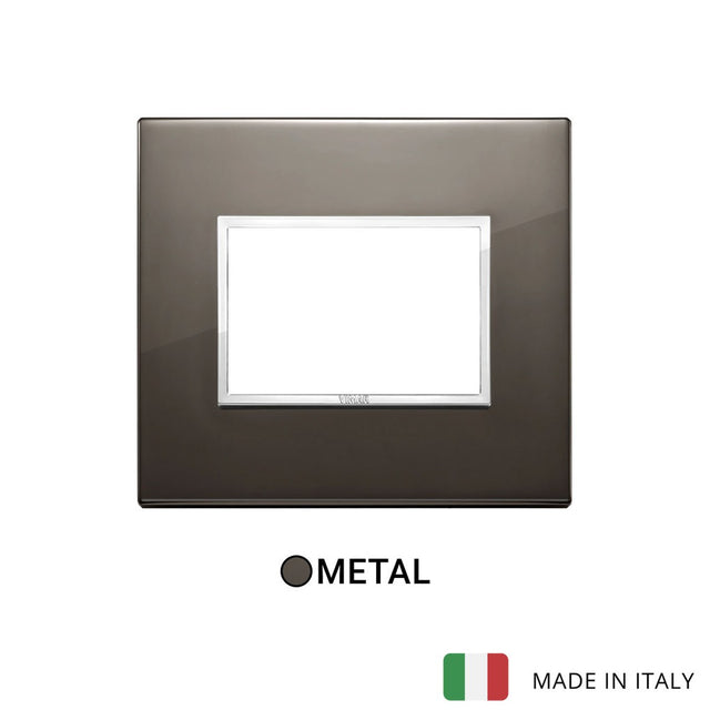 Vimar Eikon Evo Plate 3M Aluminium Black Sapphire