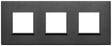Vimar Eikon Evo Plate 6M (2+2+2) 71MM Aluminium Total Black