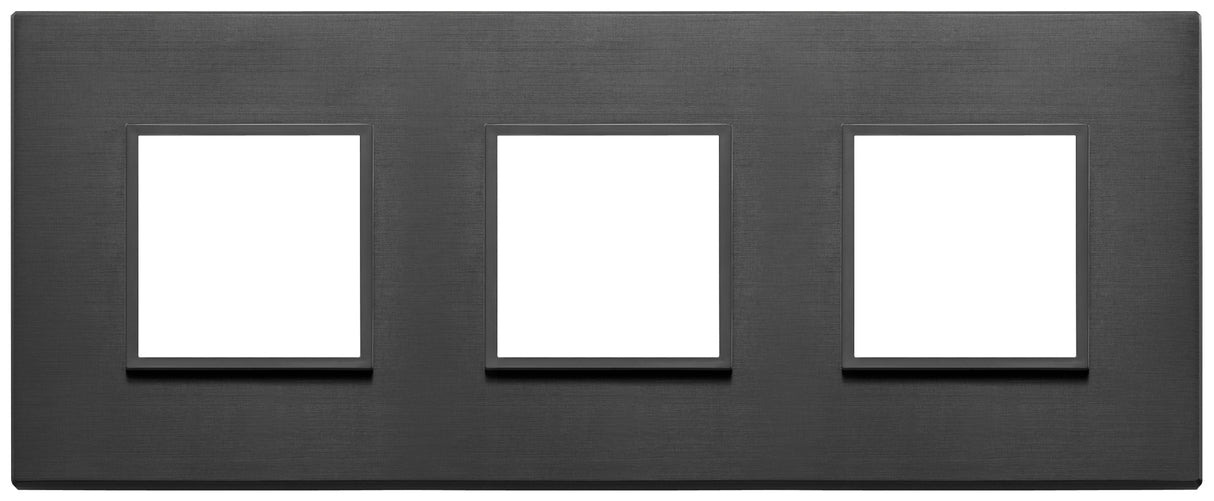 Vimar Eikon Evo Plate 6M (2+2+2) 71MM Aluminium Total Black
