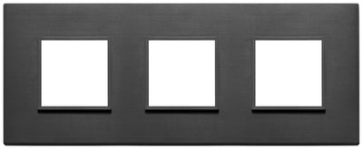 Vimar Eikon Evo Plate 6M (2+2+2) 71MM Aluminium Total Black