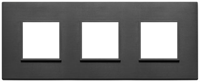 Vimar Eikon Evo Plate 6M (2+2+2) 71MM Aluminium Total Black