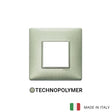 Vimar Plana Plate 2M BS Technopolymer Metallized Green
