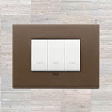 Vimar Eikon Metal 3 Gang Switch - Dark Bronze - 16A - PHOTO 1