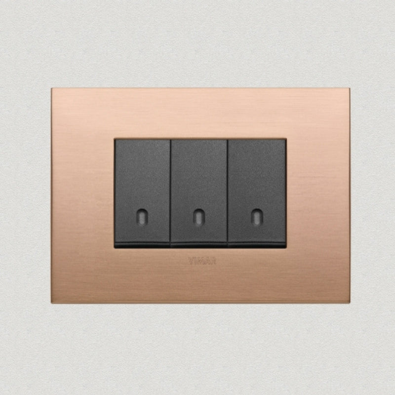 Vimar Arke Metal 3 Gang switch - Brushed Copper - 16A - PHOTO 4