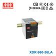 Mean Well XDR-960-36LA High-End Ultra Slim Industrial Din Rail Power Supply 957.6W 36V with Lever Actuated Connector 26.6A