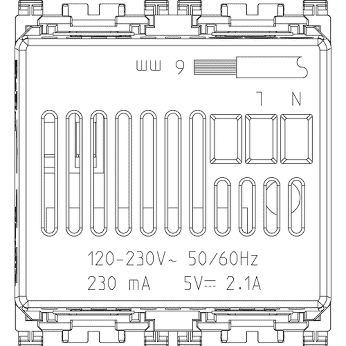 Arke USB Supply Unit 2M 5V 1A Aluminium - PHOTO 2