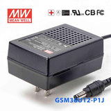 Mean Well GSM36U12-P1J Power Supply 36W 12V 3A