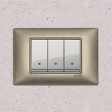 Vimar Plana Metal 3 Gang Switch - Brushed Aluminum - 16A - PHOTO 16