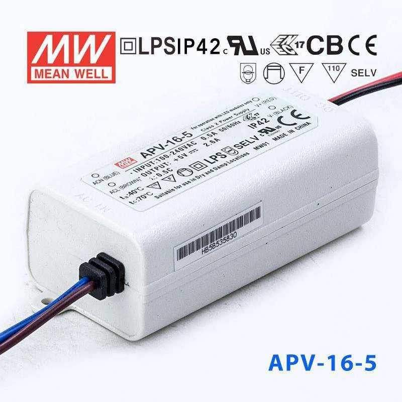 Mean Well APV-16-5 Power Supply 12W 5V 2.6A