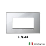 Vimar Eikon Plate 4M Mirror Glass Ice Silver