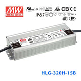 Mean Well HLG-320H-15B Power Supply 285W 15V - Dimmable 19A
