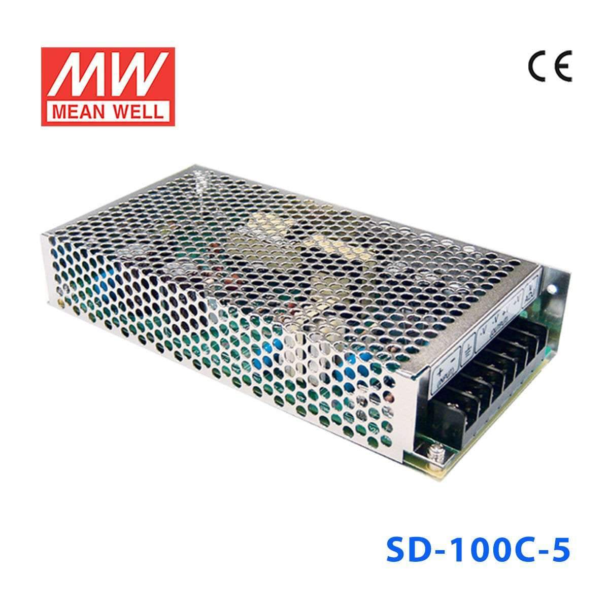 Mean Well SD-100C-5 DC-DC Converter - 100W - 36~72V in 5V out