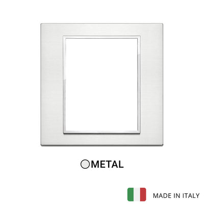 Vimar Eikon Evo Plate 8(4+4)M Brilliant Aluminium