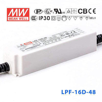 Mean Well LPF-16D-48 Power Supply 16W 48V - Dimmable 340mA