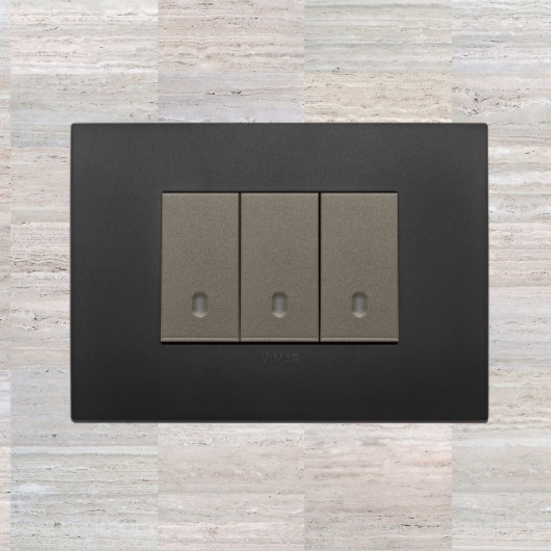 Vimar Arke Plastic 3 Gang switch - Black - 16A - PHOTO 20