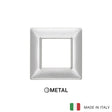 Vimar Plana Plate 2M Metal Brushed Aluminium - Square