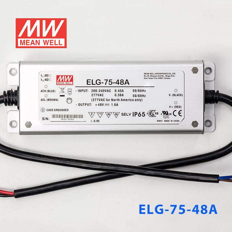Mean Well ELG-75-48A Power Supply 75W 48V - Adjustable 1.6A - PHOTO 2