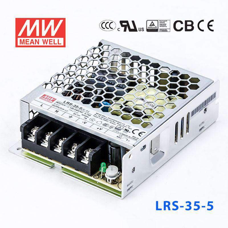 Mean Well LRS-35-5 Power Supply 35W 5V 7A