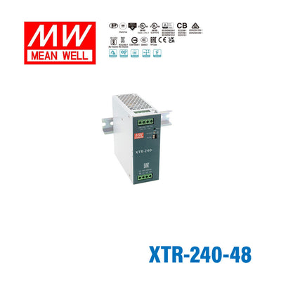 Mean Well XTR-240-48 Three Phase Din Rail Power Supply 240W 48V - Screw Terminal 5A