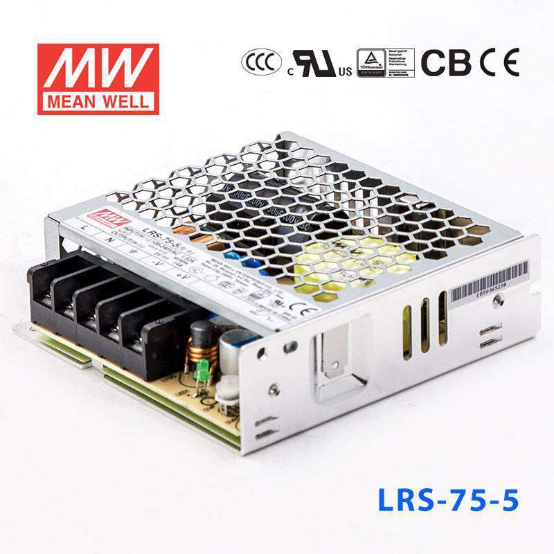 Mean Well LRS-75-5 Power Supply 75W 5V 14A