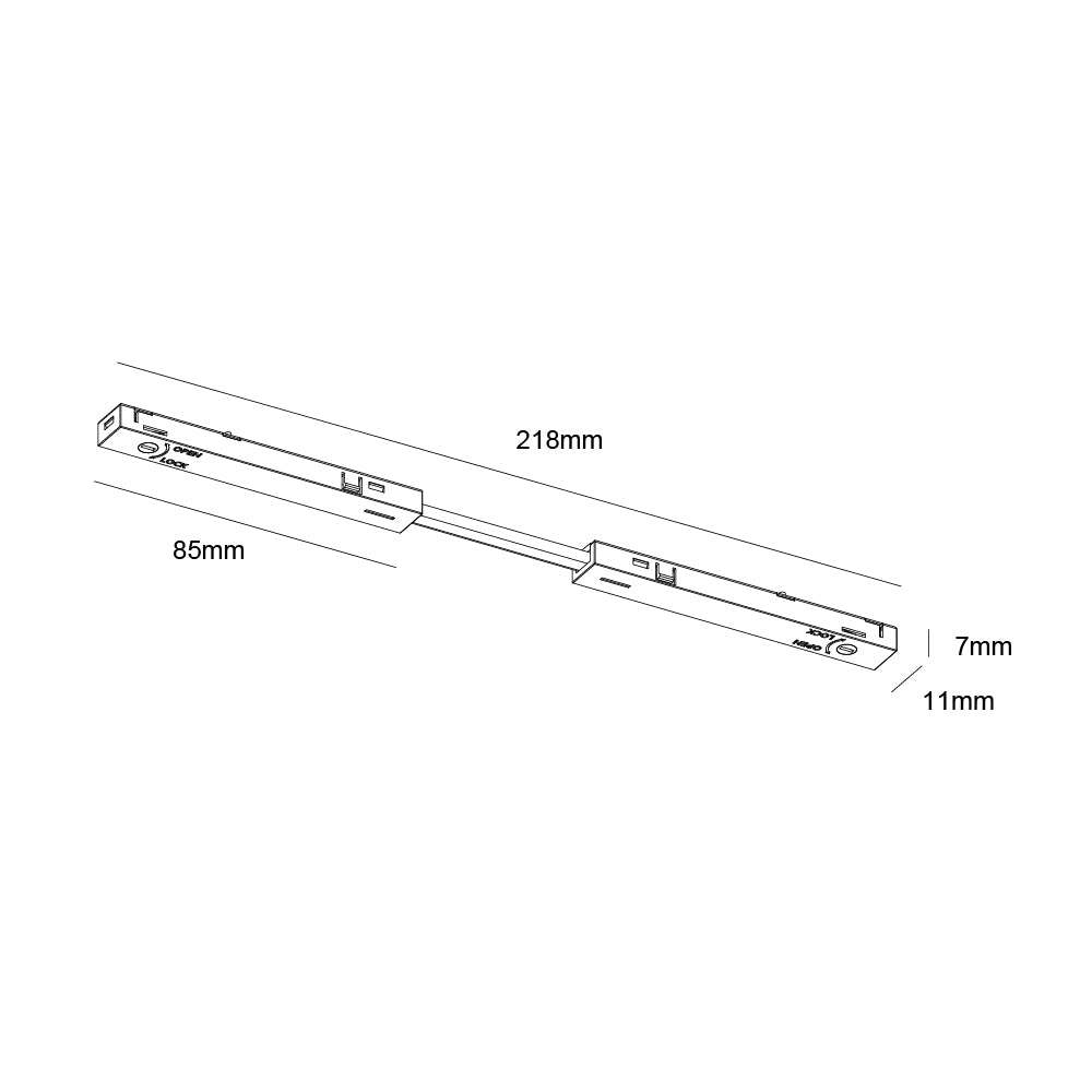 Archilight Mini A, Mini O, Mini T Series Flexible Power Joiner - Black
