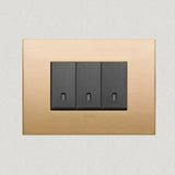 Vimar Arke Metal 3 Gang switch - Brushed Brass - 16A - PHOTO 2