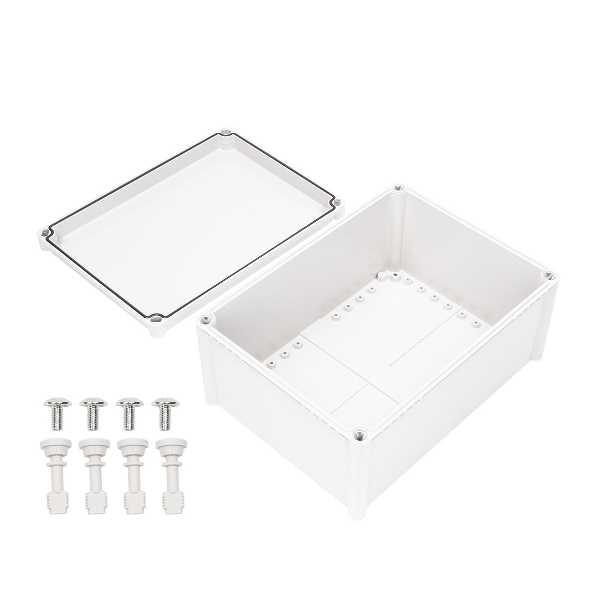 Boxco S-Series 280x380x180mm Plastic Enclosure, IP67, IK08, PC, Grey Cover, Screw Type - PHOTO 2
