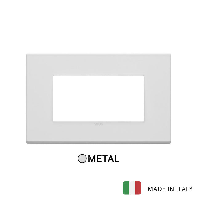 Vimar Eikon Plate 4M Metal Matt White