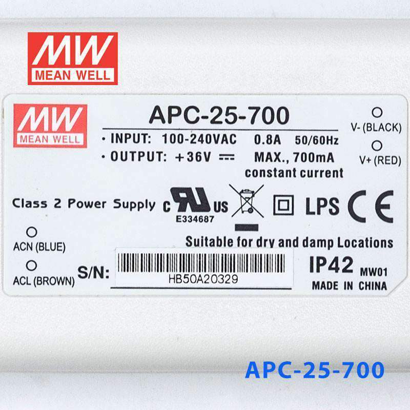 Mean Well APC-25-700 Power Supply 25W 700mA - PHOTO 3