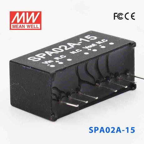 Mean Well SPA02A-15 DC-DC Converter - 2W - 9~18V in 15V out