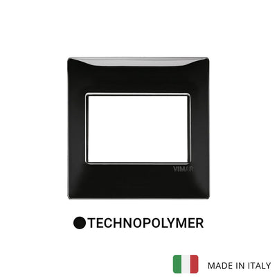 Vimar Plana Plate 3M BS Technopolymer Black