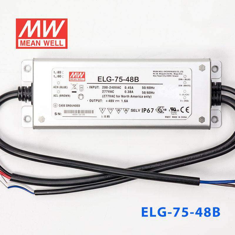Mean Well ELG-75-48B Power Supply 75W 48V - Dimmable 1.6A - PHOTO 2