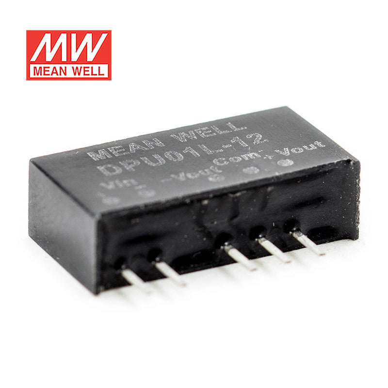 Mean Well DPU01L-12 DC-DC Converter - 1W - 4.4~5.5V in ±12V out