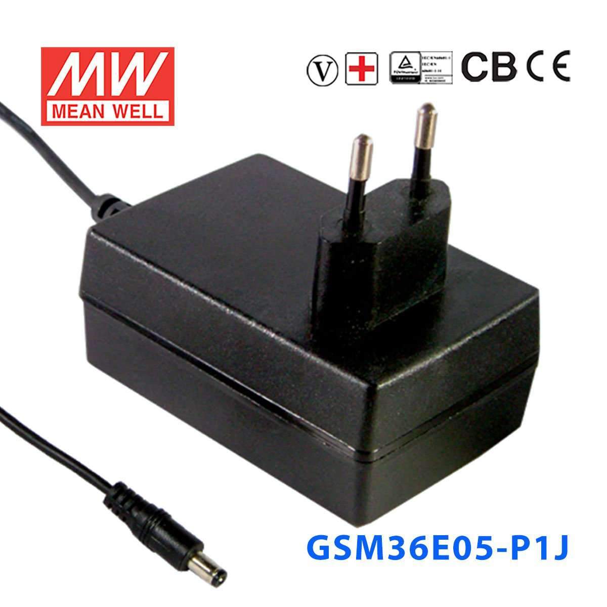 Mean Well GSM36E05-P1J Power Supply 22.5W 5V 4.5A