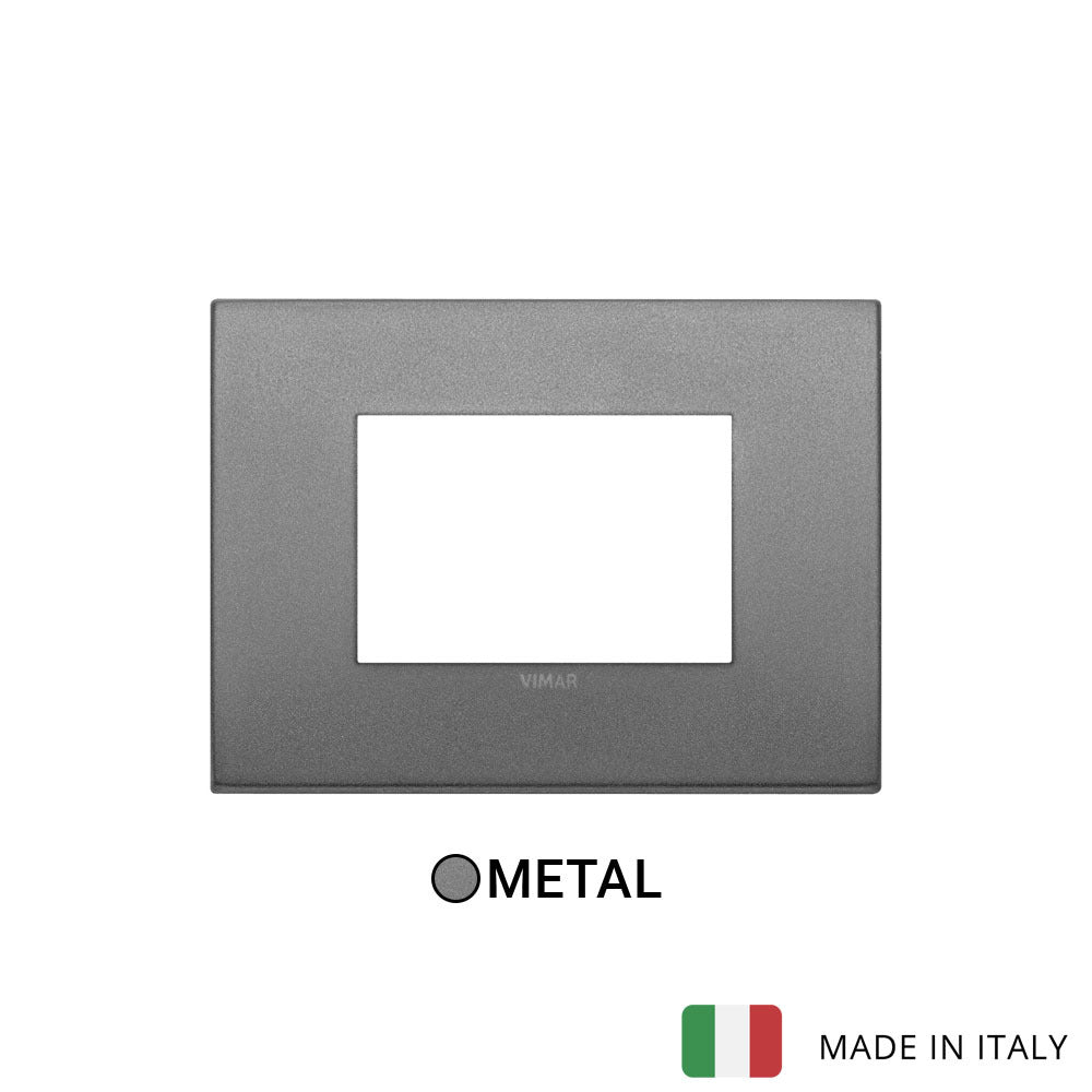 Vimar Arke Classic Plate 3M Metal Matt Slate Grey