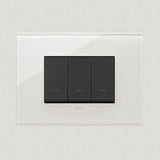 Vimar Eikon Glass 3 Gang Switch - Milky White - 16A - PHOTO 2