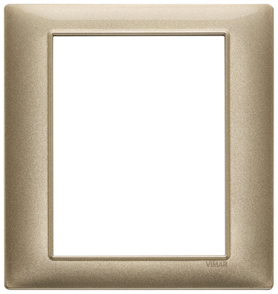 Vimar Plana Plate 8M Technopolymer Metallized Bronze