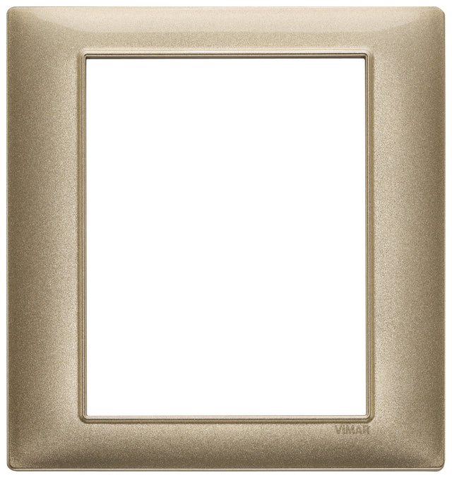 Vimar Plana Plate 8M Technopolymer Metallized Bronze