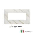 Vimar Eikon Exe Plate 5M Marbl Stoneware White Calacatta