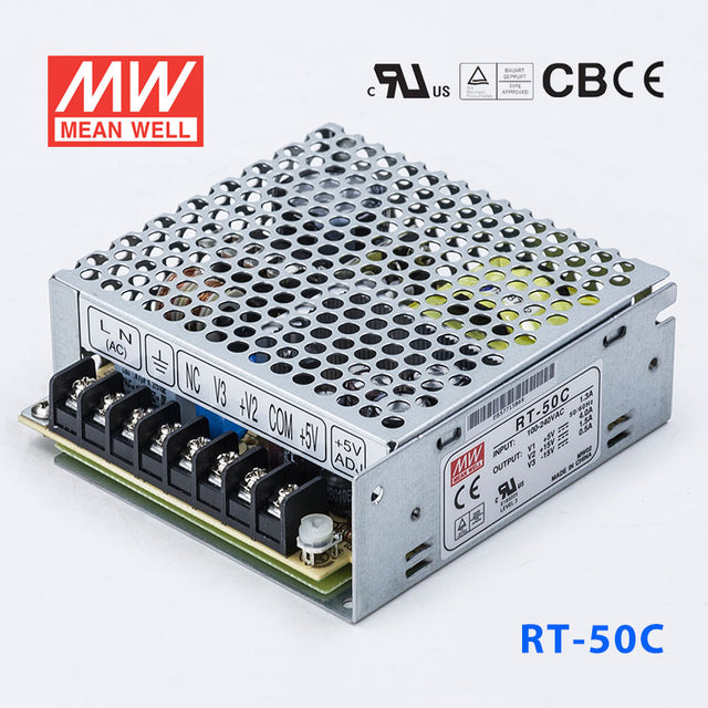 Mean Well RT-50C Power Supply 50W 5V 15V -15V