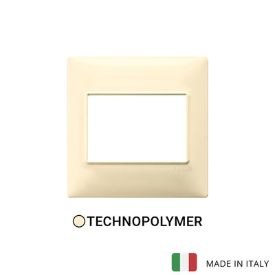 Vimar Plana Plate 3M BS Technopolymer Cream