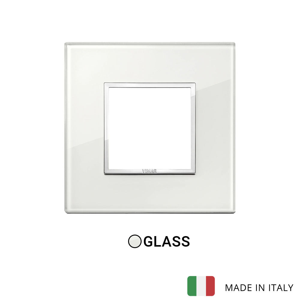 Vimar Eikon Evo Plate 2M Crystal White Diamond - Square