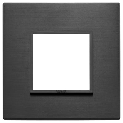 Vimar Eikon Evo Plate 2M Aluminium Total Black