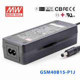 Mean Well GSM40B15-P1J Power Supply 40W 15V 2.67A