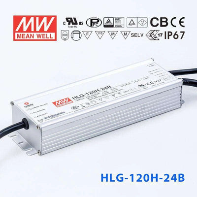 Mean Well HLG-120H-24B Power Supply 120W 24V- Dimmable 5A